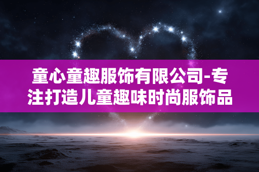 童心童趣服饰有限公司-专注打造儿童趣味时尚服饰品牌 童心童趣服饰有限公司-专注打造儿童趣味时尚服饰品牌