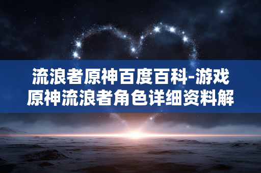 流浪者原神百度百科-游戏原神流浪者角色详细资料解读
