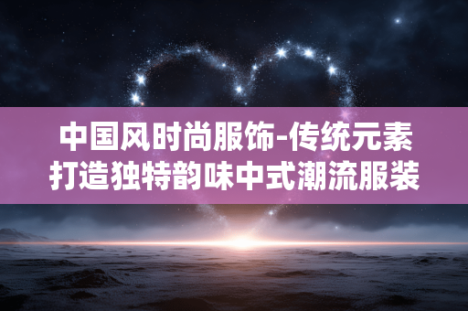 中国风时尚服饰-传统元素打造独特韵味中式潮流服装 中国风时尚服饰-传统元素打造独特韵味中式潮流服装