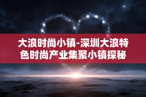 大浪时尚小镇-深圳大浪特色时尚产业集聚小镇探秘 大浪时尚小镇-深圳大浪特色时尚产业集聚小镇探秘