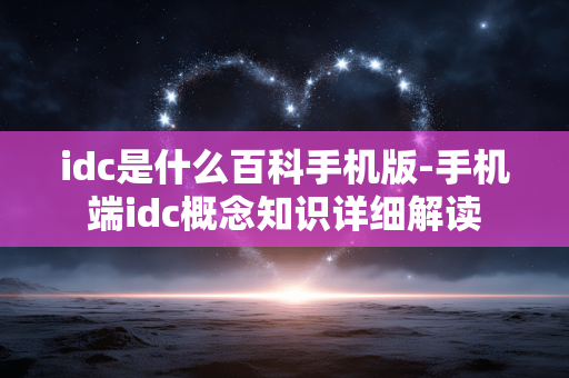 idc是什么百科手机版-手机端idc概念知识详细解读 idc是什么百科手机版-手机端idc概念知识详细解读