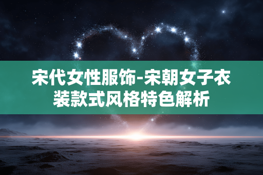 宋代女性服饰-宋朝女子衣装款式风格特色解析 宋代女性服饰-宋朝女子衣装款式风格特色解析