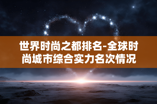 世界时尚之都排名-全球时尚城市综合实力名次情况 世界时尚之都排名-全球时尚城市综合实力名次情况