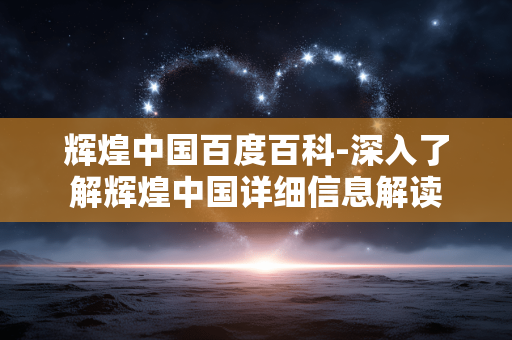 辉煌中国百度百科-深入了解辉煌中国详细信息解读