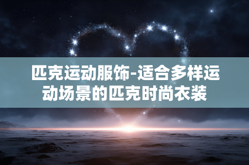 匹克运动服饰-适合多样运动场景的匹克时尚衣装