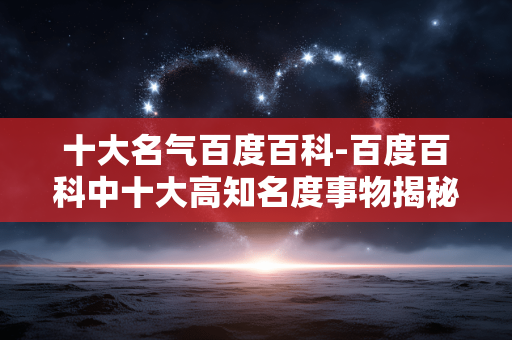 十大名气百度百科-百度百科中十大高知名度事物揭秘