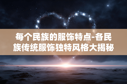 每个民族的服饰特点-各民族传统服饰独特风格大揭秘