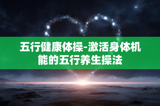 五行健康体操-激活身体机能的五行养生操法 五行健康体操-激活身体机能的五行养生操法
