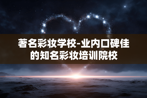 著名彩妆学校-业内口碑佳的知名彩妆培训院校 著名彩妆学校-业内口碑佳的知名彩妆培训院校