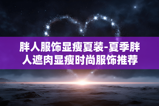胖人服饰显瘦夏装-夏季胖人遮肉显瘦时尚服饰推荐