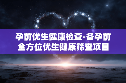 孕前优生健康检查-备孕前全方位优生健康筛查项目 孕前优生健康检查-备孕前全方位优生健康筛查项目