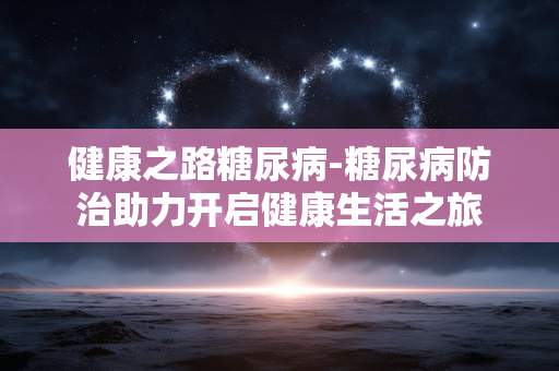 健康之路糖尿病-糖尿病防治助力开启健康生活之旅
