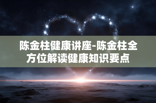陈金柱健康讲座-陈金柱全方位解读健康知识要点 陈金柱健康讲座-陈金柱全方位解读健康知识要点
