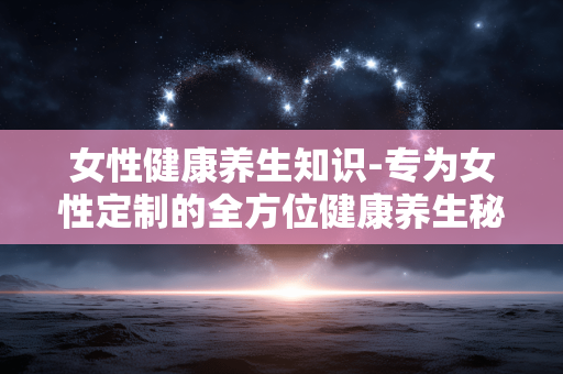 女性健康养生知识-专为女性定制的全方位健康养生秘诀 女性健康养生知识-专为女性定制的全方位健康养生秘诀