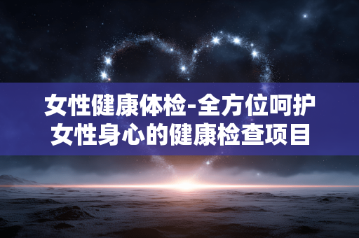 女性健康体检-全方位呵护女性身心的健康检查项目 女性健康体检-全方位呵护女性身心的健康检查项目