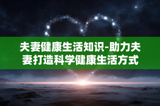 夫妻健康生活知识-助力夫妻打造科学健康生活方式 夫妻健康生活知识-助力夫妻打造科学健康生活方式