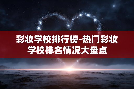 彩妆学校排行榜-热门彩妆学校排名情况大盘点