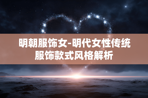 明朝服饰女-明代女性传统服饰款式风格解析 明朝服饰女-明代女性传统服饰款式风格解析