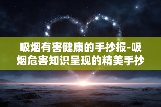 吸烟有害健康的手抄报-吸烟危害知识呈现的精美手抄报