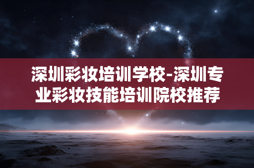 深圳彩妆培训学校-深圳专业彩妆技能培训院校推荐