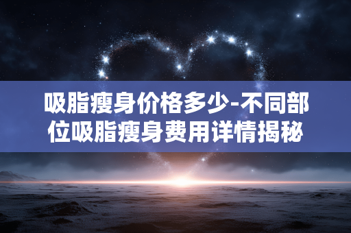 吸脂瘦身价格多少-不同部位吸脂瘦身费用详情揭秘 吸脂瘦身价格多少-不同部位吸脂瘦身费用详情揭秘