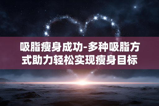 吸脂瘦身成功-多种吸脂方式助力轻松实现瘦身目标 吸脂瘦身成功-多种吸脂方式助力轻松实现瘦身目标