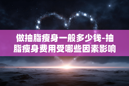 做抽脂瘦身一般多少钱-抽脂瘦身费用受哪些因素影响