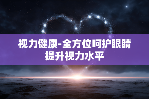 视力健康-全方位呵护眼睛提升视力水平