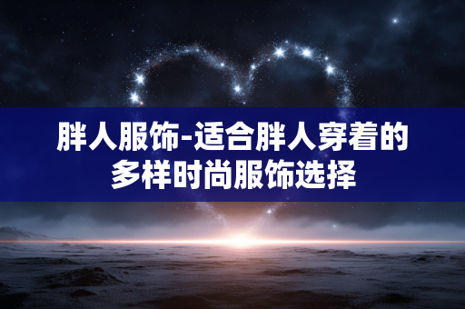 胖人服饰-适合胖人穿着的多样时尚服饰选择 胖人服饰-适合胖人穿着的多样时尚服饰选择
