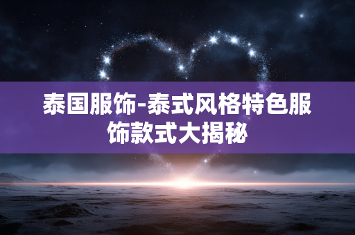 泰国服饰-泰式风格特色服饰款式大揭秘