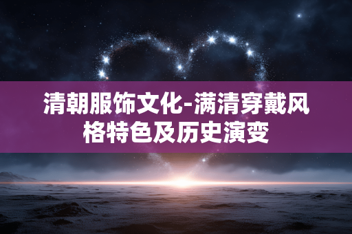 清朝服饰文化-满清穿戴风格特色及历史演变