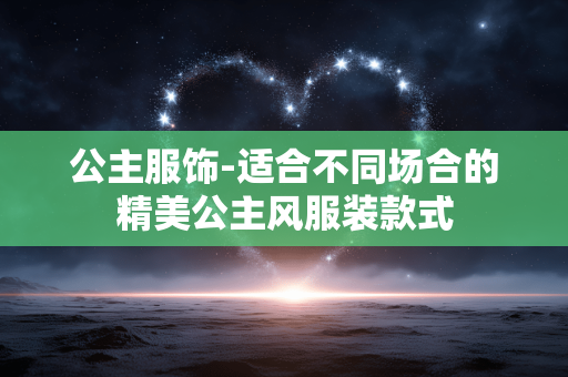 公主服饰-适合不同场合的精美公主风服装款式