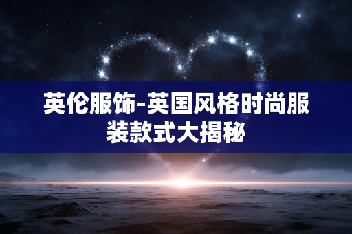 英伦服饰-英国风格时尚服装款式大揭秘