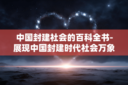 中国封建社会的百科全书-展现中国封建时代社会万象的全景画卷 中国封建社会的百科全书-展现中国封建时代社会万象的全景画卷