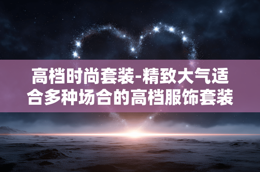 高档时尚套装-精致大气适合多种场合的高档服饰套装