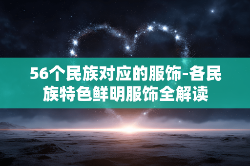 56个民族对应的服饰-各民族特色鲜明服饰全解读
