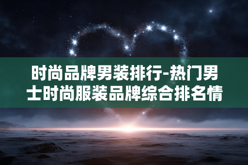 时尚品牌男装排行-热门男士时尚服装品牌综合排名情况