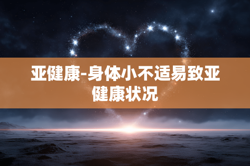 亚健康-身体小不适易致亚健康状况