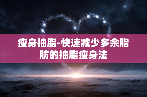 瘦身抽脂-快速减少多余脂肪的抽脂瘦身法 瘦身抽脂-快速减少多余脂肪的抽脂瘦身法