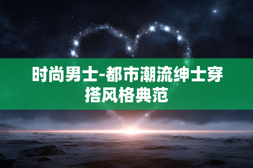 时尚男士-都市潮流绅士穿搭风格典范