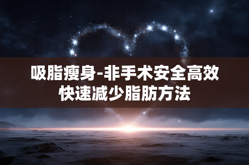 吸脂瘦身-非手术安全高效快速减少脂肪方法