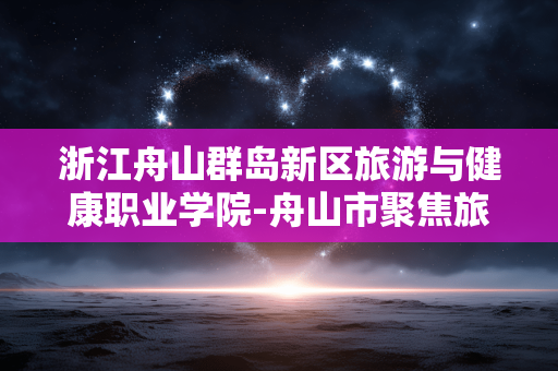 浙江舟山群岛新区旅游与健康职业学院-舟山市聚焦旅游健康领域人才培养高校 浙江舟山群岛新区旅游与健康职业学院-舟山市聚焦旅游健康领域人才培养高校