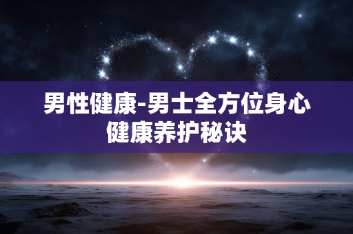 男性健康-男士全方位身心健康养护秘诀