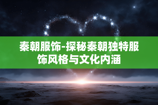 秦朝服饰-探秘秦朝独特服饰风格与文化内涵