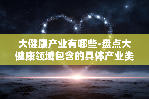 大健康产业有哪些-盘点大健康领域包含的具体产业类型 大健康产业有哪些-盘点大健康领域包含的具体产业类型