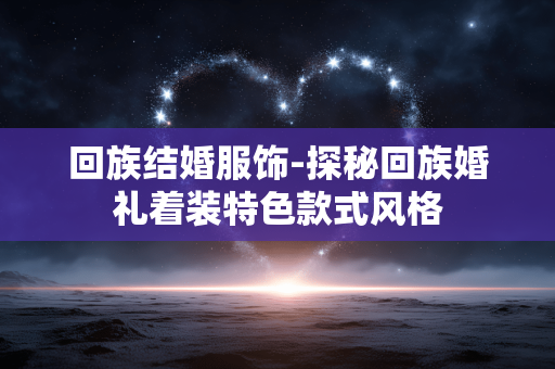 回族结婚服饰-探秘回族婚礼着装特色款式风格