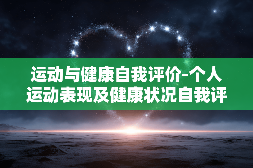运动与健康自我评价-个人运动表现及健康状况自我评定