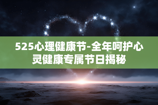 525心理健康节-全年呵护心灵健康专属节日揭秘
