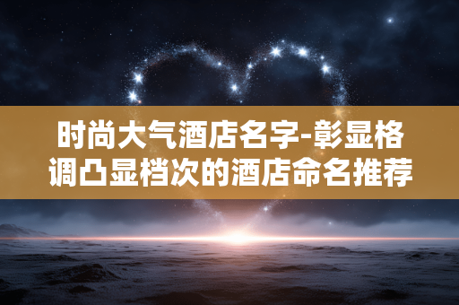 时尚大气酒店名字-彰显格调凸显档次的酒店命名推荐