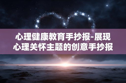 心理健康教育手抄报-展现心理关怀主题的创意手抄报设计